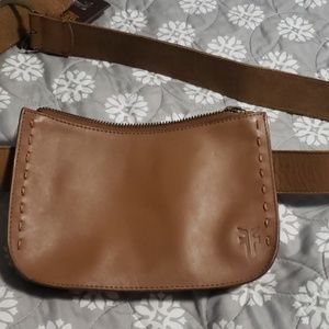 Frye tan leather belt bag